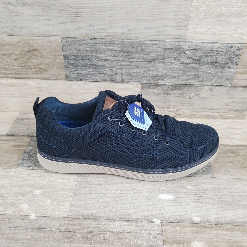 Nunn Bush Aspire Mens Oxford Shoes Sz 10.5 M Navy Knit Lace To Toe Sneakers